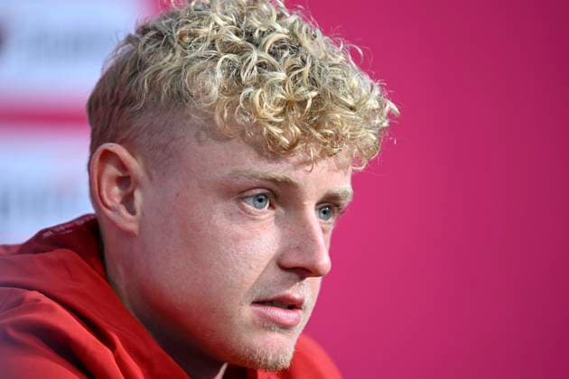 Belgian national football team - 2026 FIFA World Cup, WM, Weltmeisterschaft, Fussball - media activities 12 06 2026 RENTON, UNITED STATES OF AMERICA - JUNE 12 : Seys Joaquin defender of Belgium pictured during a press conference, PK, Pressekonferenz at the training grounds of the Belgian national football team during the 2026 FIFA World Cup on June 12, 2026 in Renton, United States of America, 12 06 2026 Renton United States of America  Copyright: xNicoxVereeckenx