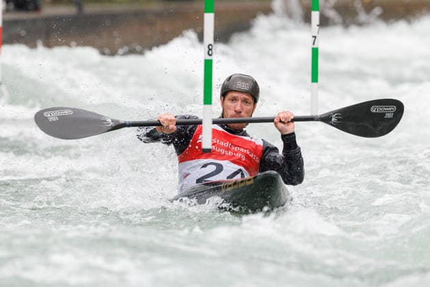Martin Halcin (SVK) bei ICF CANOE SLALOM WORLD CUP, Kanusport, Männer, Kajak, 2026, am 12.06.2026 in Augsburg, Eiskanal. Bayern Deutschland