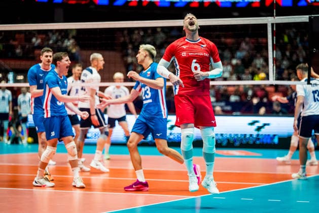 Milan Monik (CZE) reacts during the European Volleyball League match Bosnia and Herzegovina vs. Czech Republic, in Jihlava, June 12, 2026. (CTKxPhoto JaroslavxSvoboda) CTKPhotoP2026061207110  CTKPhotoP2026061207110