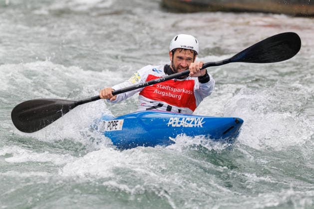 Benjamin Pope (AUS) bei ICF CANOE SLALOM WORLD CUP, Kanusport, Männer, Kajak, 2026, am 12.06.2026 in Augsburg, Eiskanal. Bayern Deutschland