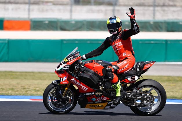MOTORSPORTS - Superbike - Pirelli Emilia Romagna Round Photo by IPA ABACAPRESS.COM85612498 - Iker Lecuona (ITA) on a Ducati Panigale V4R, Aruba.It Racing - Ducati, during the FIM Superbike World Championship, WM, Weltmeisterschaft Pirelli Emilia Romagna Round at the Misano World Circuit Marco Simoncelli, Misano Adriatico, Italy on June 12, 2026 during the Pirelli Emilia Romagna Round, World Superbike (SBK) race in Italy, Italy, June 12, 2026 Italy Italy  Copyright: xIPAxSport ABACAx