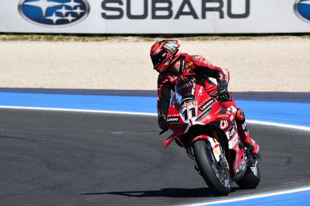 MOTORSPORTS - Superbike - Pirelli Emilia Romagna Round Photo by IPA ABACAPRESS.COM85612593 - Nicolo Bulega (ITA) on a Ducati Panigale V4R, Aruba.It Racing - Ducati, during the FIM Superbike World Championship, WM, Weltmeisterschaft Pirelli Emilia Romagna Round at the Misano World Circuit Marco Simoncelli, Misano Adriatico, Italy on June 12, 2026 during the Pirelli Emilia Romagna Round, World Superbike (SBK) race in Italy, Italy, June 12, 2026 Italy Italy  Copyright: xIPAxSport ABACAx
