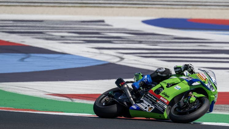 MOTORSPORTS - Superbike - Pirelli Emilia Romagna Round Photo by IPA ABACAPRESS.COM85614212 - No. 31 Garrett Gerloff (USA) on a Kawasaki ZX-10RR for the Kawasaki WorldSBK Team during the Pirelli Emilia Romagna Round of the World Superbike Championship (SBK) in Italy, June 12, 2026 Italy Italy  Copyright: xIPAxSport ABACAx