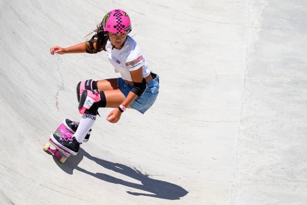 Arisa Trew of Australia competes in the quarter finals of the women s park skateboard World Cup at Ostia Park in Rome (Italy), June 12, 2026. andreaxstaccioli
