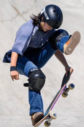 Mizuho Hasegawa of Japan competes in the quarter finals of the women s park skateboard World Cup at Ostia Park in Rome (Italy), June 12, 2026. andreaxstaccioli