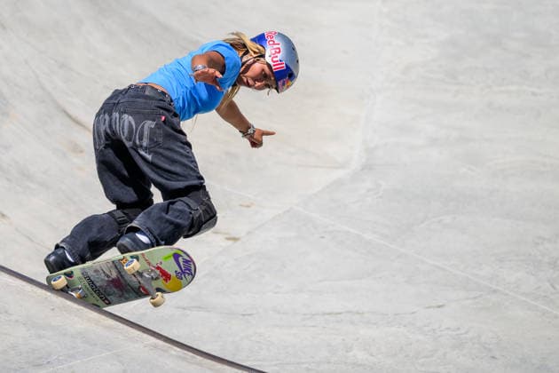 Sky Brown of Great Britain competes in the quarter finals of the women s park skateboard World Cup at Ostia Park in Rome (Italy), June 12, 2026. andreaxstaccioli