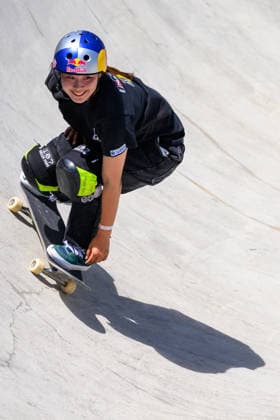 Hinano Kusaki of Japan competes in the quarter finals of the women s park skateboard World Cup at Ostia Park in Rome (Italy), June 12, 2026. andreaxstaccioli