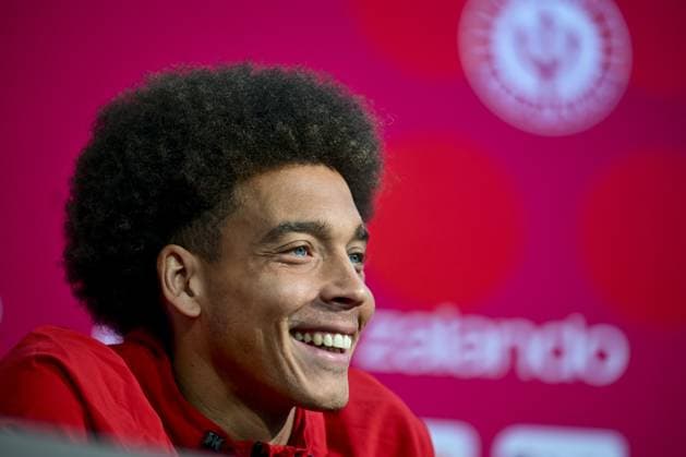 Belgium s Axel Witsel pictured during a press conference, PK, Pressekonferenz of Belgian national soccer team Red Devils in their base camp, home of the Seattle Sounders, Renton, Seattle, USA, on Friday 12 June 2026. The Red Devils prepare for the 2026 FIFA World Cup, WM, Weltmeisterschaft, Fussball DIRKxWAEM  x177373984x