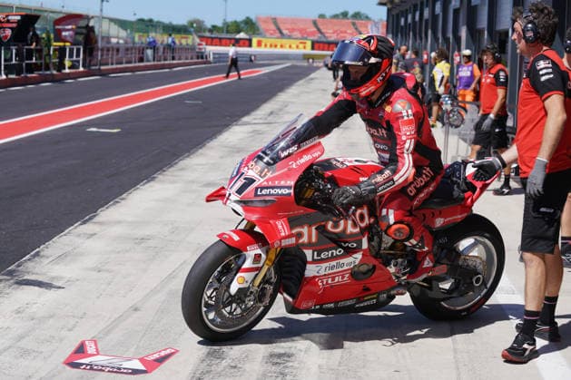 Foto Alessandro La Rocca LaPresse 12-06-2026, Misano World Circuit Marco Simoncelli Motociclismo-WSBK Fim Superbike World Championship, WM, Weltmeisterschaft Pirelli Emilia Romagna Round 12-14-June 2026 Prove Libere nella foto:NiccolÃ² Bulega Aruba.it Racing Ducati- Ducati PanigaleV4R Photo Alessandro La Rocca LaPresse 2025 12 june, Misano World Circuit Marco Simoncelli Sport- Motorcycling - WSBK Fim Superbike World Championship-Pirelli Emilia Romagna Round-12-14-June 2026- Practise in the photo:NiccolÃ² Bulega Aruba.it Racing Ducati- Ducati PanigaleV4R  Copyright: xAlessandroxLaxRocca LaPressex