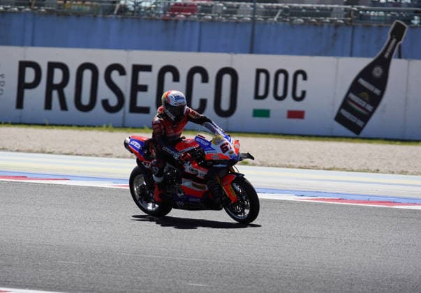 Foto Alessandro La Rocca LaPresse 12-06-2026, Misano World Circuit Marco Simoncelli Motociclismo-WSBK Fim Superbike World Championship, WM, Weltmeisterschaft Pirelli Emilia Romagna Round 12-14-June 2026 Prove Libere nella foto:Alberto Surra-Motocorsa Racing-Ducati Panigale V4R Photo Alessandro La Rocca LaPresse 2025 12 june, Misano World Circuit Marco Simoncelli Sport- Motorcycling - WSBK Fim Superbike World Championship-Pirelli Emilia Romagna Round-12-14-June 2026- Practise in the photo:Alberto Surra-Motocorsa Racing-Ducati Panigale V4R  Copyright: xAlessandroxLaxRocca LaPressex