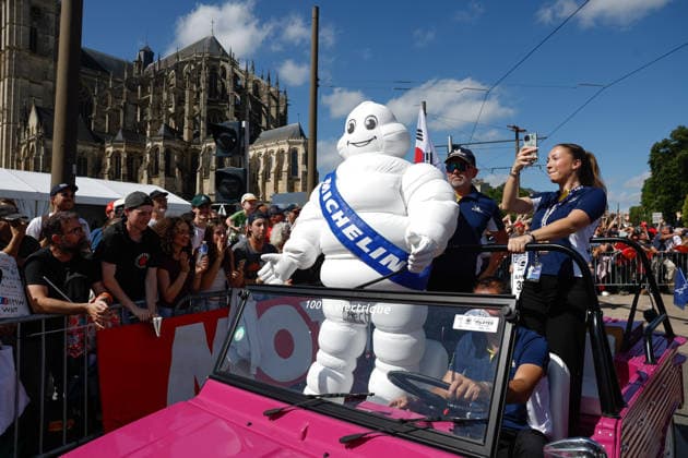 24 HEURES DU MANS 2026 - DRIVERS PARADE Bibendum portrait, during the Drivers Parade of the 24 Hours of Le Mans 2026, 3rd round of the 2026 FIA World Endurance Championship, on June 12, 2026 in Le Mans, France - Le MansFrance  Copyright: xFREDERICxLExFLOCxHx