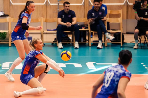 LJUBLJANA, SLOVENIA - JUNE 12: Elisabet Einarsdottir of Iceland in action during the 2026 Women s European Volleyball League match between Iceland and Slovenia at Vizmarje Brod Sports Hall, Ljubljana on June 12, 2026 in Ljubljana, Slovenia. (Photo by Jaka Vozlic Sports Press Photo).  Copyright: xJakaxVozlicx xSPPx Sportspressphoto_SPR165269