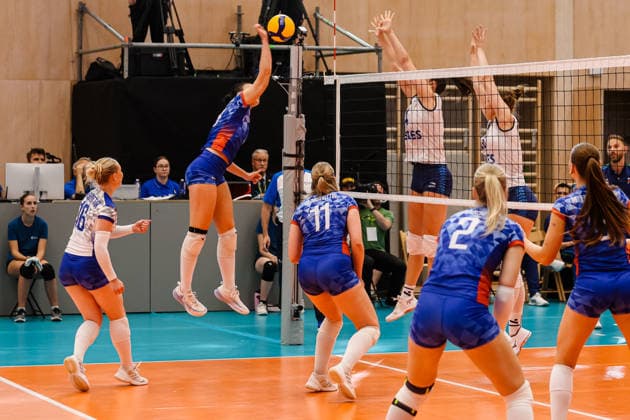 LJUBLJANA, SLOVENIA - JUNE 12: action during the 2026 Women s European Volleyball League match between Iceland and Slovenia at Vizmarje Brod Sports Hall, Ljubljana on June 12, 2026 in Ljubljana, Slovenia. (Photo by Jaka Vozlic Sports Press Photo).  Copyright: xJakaxVozlicx xSPPx Sportspressphoto_SPR165283