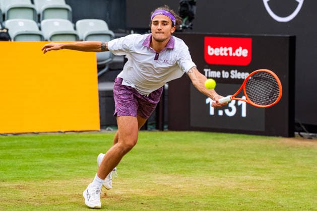 Stuttgart, GERMANY - June 12: Mattia Bellucci (ITA) during the Singles Match between Mattia Bellucci (ITA) vs. Taylor Fritz (USA) at BOSS OPEN 2026, Tennisanlage Weissenhof on June 12, 2026 in Stuttgart, Germany. Baden-Württemberg Germany Copyright: xTimoxSteinx