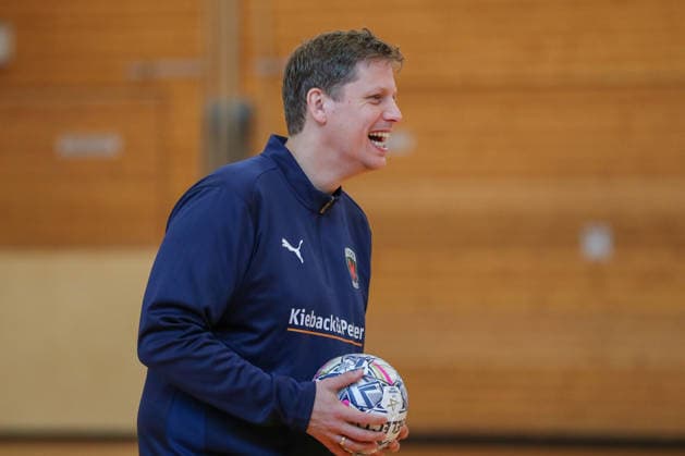 12.06.2026, xgox, Handball - EHF Champions League Media Day - und Abschlusstraining emspor, v.l. Nicolej Krickau (Berlin, Trainer) Koeln