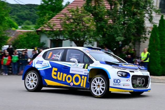 Agrotec Rally Hustopece, treti zavod mistrovstvi Ceske republiky v automobilovych soutezich, 12. cervna 2026, Kurdejov, Breclavsko. Posadka Vaclav Pech a Petr Uhel s vozidlem Citroen C3 Rally2. (CTKxPhoto VaclavxSalek) CTKPhotoP2026061207699  CTKPhotoP2026061207699