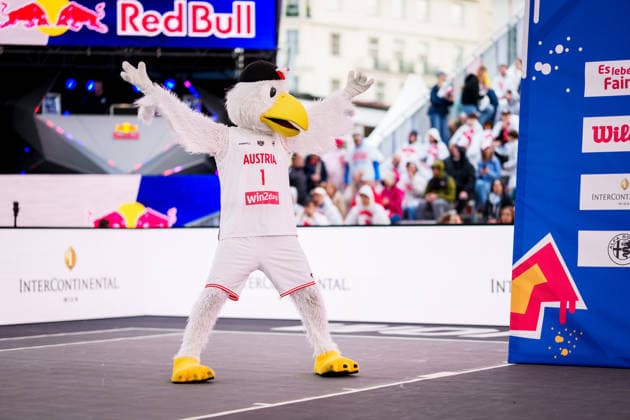 BASKETBALL - FIBA 3x3 World Tour VIENNA,AUSTRIA,12.JUN.26 - BASKETBALL - FIBA 3x3 World Tour. Image shows a mascot.  GEPAxpictures xEdgarxEisner