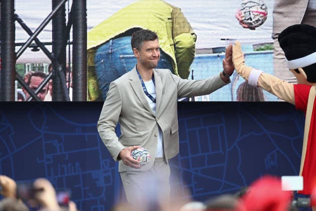 12.06.2026, xtgx,Handball, EHF Champions League, Opening Party v.l. Niklas Landin (Aalborg) Koeln