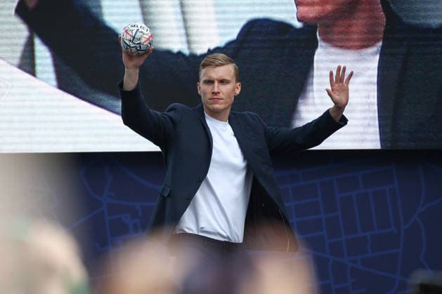 12.06.2026, xtgx,Handball, EHF Champions League, Opening Party v.l. Gisli Thorgeir Kristjansson (Magdeburg, 10) Koeln