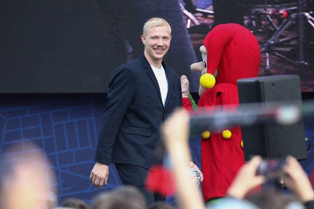 12.06.2026, xtgx,Handball, EHF Champions League, Opening Party v.l. Magnus Saugstrup (Magdeburg, 23) Koeln
