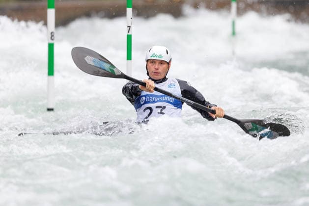 Emily Apel (GER) bei ICF CANOE SLALOM WORLD CUP, Kanusport, Frauen, Kajak, 2026, am 12.06.2026 in Augsburg, Eiskanal. Bayern Deutschland