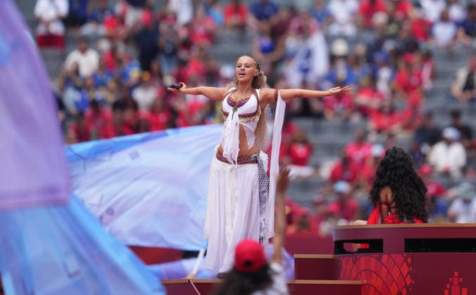 Elyanna (Canada) looks on during Canada and Bosnia and Herzegovina, Group B FIFA World Cup, WM, Weltmeisterschaft, Fussball 2026, Toronto Stadium, Toronto, Canada on June 12, 2026. Thor Wegner DeFodi Images. (Photo by DeFodi Images) -