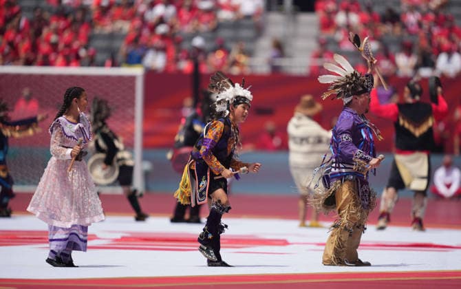 Opening Ceremony 0 during Canada and Bosnia and Herzegovina, Group B FIFA World Cup, WM, Weltmeisterschaft, Fussball 2026, Toronto Stadium, Toronto, Canada on June 12, 2026. Thor Wegner DeFodi Images. (Photo by DeFodi Images) -