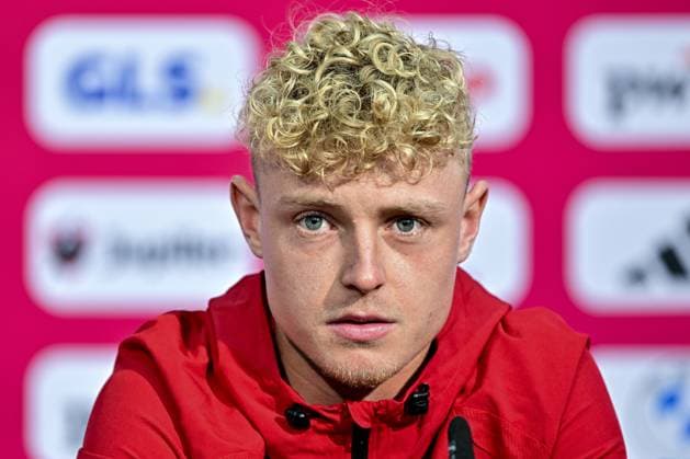 Belgium s Joaquin Seys pictured during a press conference, PK, Pressekonferenz of Belgian national soccer team Red Devils in their base camp, home of the Seattle Sounders, Renton, Seattle, USA, on Friday 12 June 2026. The Red Devils prepare for the 2026 FIFA World Cup, WM, Weltmeisterschaft, Fussball DIRKxWAEM  x177379984x