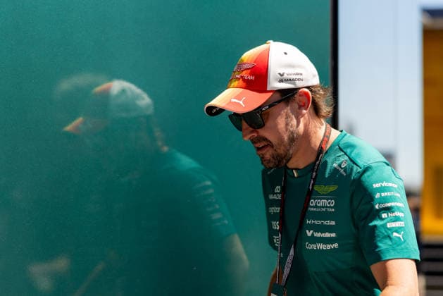 Fernando Alonso (Aston Martin Aramco Formula One Team, Spanien, 14), ESP, Formel 1 Weltmeisterschaft, Grand Prix von Barcelona-Catalunya, Circuit de Barcelona-Catalunya, Practice Day, Saison 2026, 12.06.2026 ESP, Formel 1 Weltmeisterschaft, Grand Prix von Barcelona-Catalunya, Circuit de Barcelona-Catalunya, Practice Day, Saison 2026, 12.06.2026 Barcelona