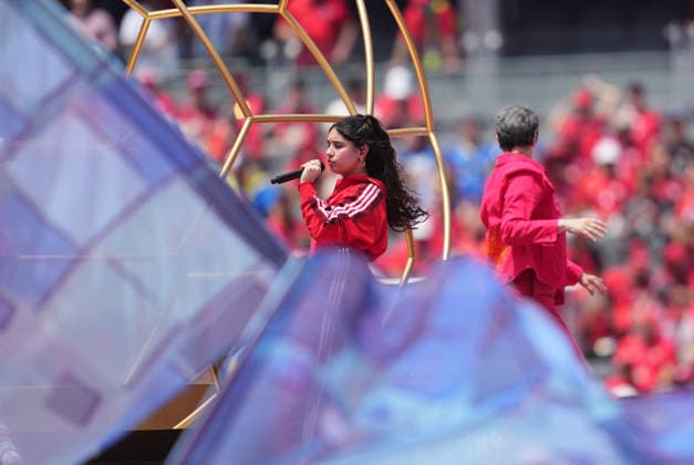 Jessie Reyez (Canada) looks on during Canada and Bosnia and Herzegovina, Group B FIFA World Cup, WM, Weltmeisterschaft, Fussball 2026, Toronto Stadium, Toronto, Canada on June 12, 2026. Thor Wegner DeFodi Images. (Photo by DeFodi Images) -