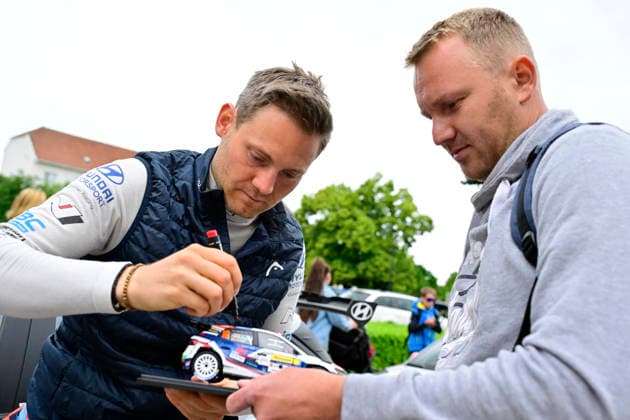 Agrotec Rally Hustopece, treti zavod mistrovstvi Ceske republiky v automobilovych soutezich, 12. cervna 2026, Kurdejov, Breclavsko. Simon Wagner (vlevo) s vozidlem Hyundai i20 N Rally2. (CTKxPhoto VaclavxSalek) CTKPhotoP2026061207833  CTKPhotoP2026061207833
