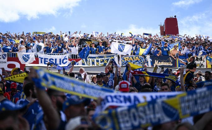 Fussball FIFA WM 2026 Vorrunde Gruppe B Kanada - Bosnien - Herzegowina 12.06.2026 Bosnien - Herzegowina Fans machen Stimmung