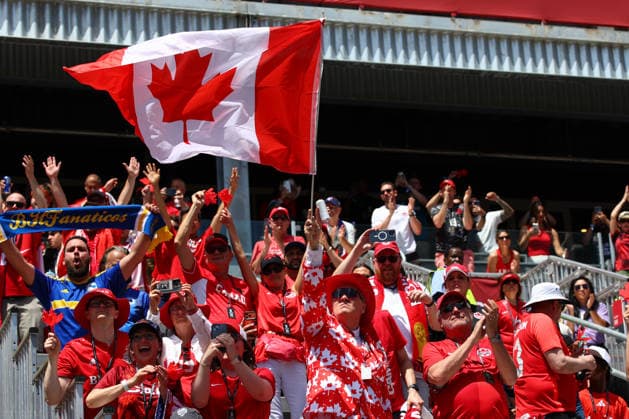 FIFA World Cup, WM, Weltmeisterschaft, Fussball 2026: Canada v Bosnia and Herzegovina TORONTO, CANADA - 12th June 2026: Canada fans enjoy the pre-match atmosphere ahead of the FIFA World Cup 2026 Group B match between Canada and Bosnia and Herzegovina at Toronto Stadium Toronto Toronto Stadium Canada Copyright: xCraigxMercerx xPeakxActionxPhotosx