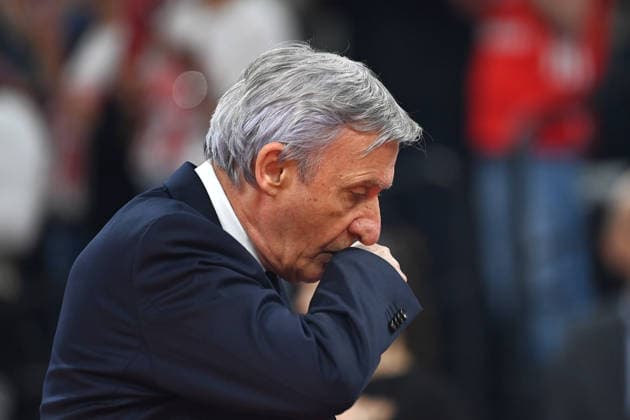 Trainer Svetislav PESIC (FCB). Enttaeuschung,Frust,enttaeuscht, frustriert,niedergeschlagen, Basketball BBL,Saison 2025 2026 Play Off Finale Spiel 1, FC Bayern Muenchen - Alba Berlin am 12.06.2026 S A P G A R D EN