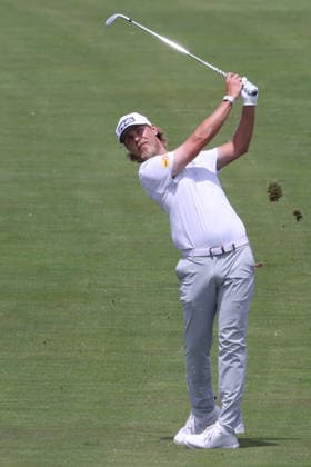 June 12, 2026: Sam Burns of United States hits an iron shot in the second round during the RBC Canadian Open held at TPC Toronto at Osprey Valley in Caledon Ontario, Canada. CSM Caledon Canada - ZUMAc04_ 20260612_zma_c04_021 Copyright: xDanielxLeax