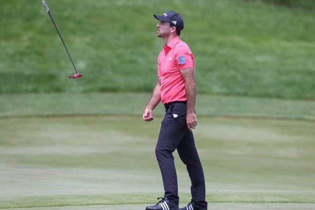 June 12, 2026: Nick Taylor of Canada reacts after missing a putt on the last hole of his second round during the RBC Canadian Open held at TPC Toronto at Osprey Valley in Caledon Ontario, Canada. CSM Caledon Canada - ZUMAc04_ 20260612_zma_c04_022 Copyright: xDanielxLeax