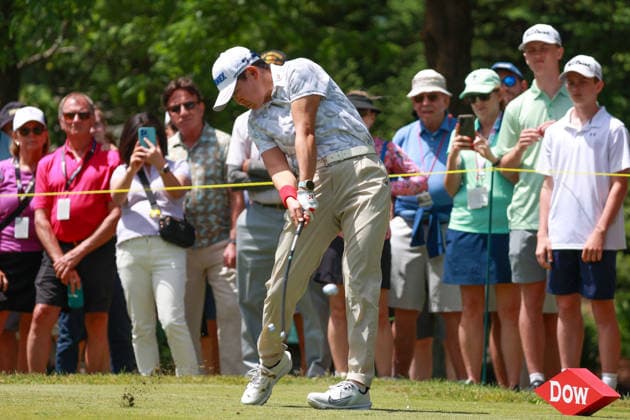 Dow Championship Midland, MI - JUNE 12: Aki Iwai of Japan hits from the 9th tee during the second round of the Dow Championship at Midland Country Club on June 12, 2026 in Midland, Michigan. Midland Michigan United States  Copyright: xAmyxLemusx originalFilename:lemus-dowchamp260612_npI7P.jpg