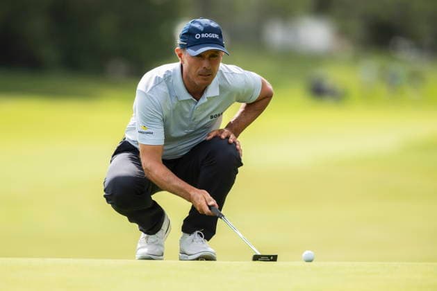 June 12, 2026, Caledon, On, Canada: Mike Weir, of Sarnia, Ont., lines up a putt on the first hole during the second round of the RBC Canadian Open in Caledon, Ont., on Friday, June 12, 2026. Canada News - June 12, 2026  - ZUMAc35_ 20260612_zaf_c35_102 Copyright: xNickxIwanyshynx
