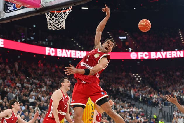 Oscar DA SILVA (FCB),Aktion, Basketball BBL,Saison 2025 2026 Play Off Finale Spiel 1, FC Bayern Muenchen - Alba Berlin am 12.06.2026 S A P G A R D EN