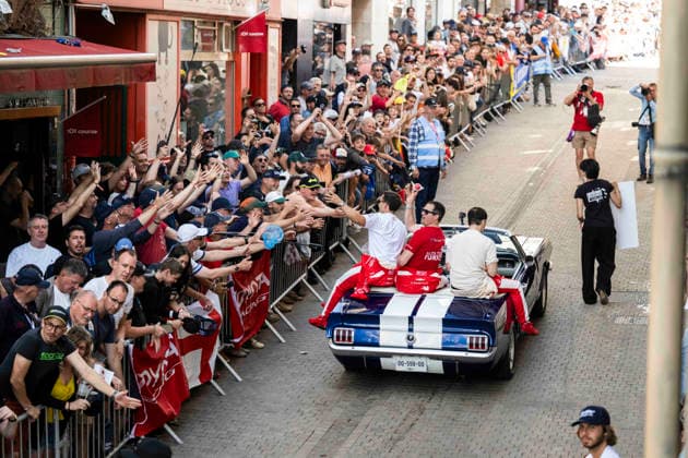 24 HEURES DU MANS 2026 - DRIVERS PARADE 13 FIDANI Orey (can), KERN Lars (ger), BELL Matthew (gbr), 13 Autosport, Corvette Z06 LMGT3.R 13, LM GT3, portrait during the Drivers Parade of the 24 Hours of Le Mans 2026, 3rd round of the 2026 FIA World Endurance Championship, on June 12, 2026 in Le Mans, France - Le MansFrance  Copyright: xCharlyxLopezx