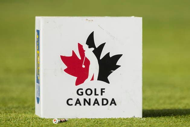June 12, 2026, Caledon, On, Canada: The Golf Canada logo is seen on the tee box during the second round of the RBC Canadian Open in Caledon, Ont., on Friday, June 12, 2026. Canada News - June 12, 2026  - ZUMAc35_ 20260612_zaf_c35_105 Copyright: xNickxIwanyshynx