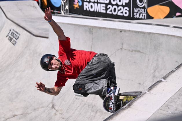 IPA85619602 - Pedro QUINTAS (BRA) competes in the men s quarterfinals of the 2026 WST World Cup Rome at Ostia Park on June 12, 2026, in Rome, Italy.  Copyright: xDomenicoxCippitelli IPAxSportx xx 85619602