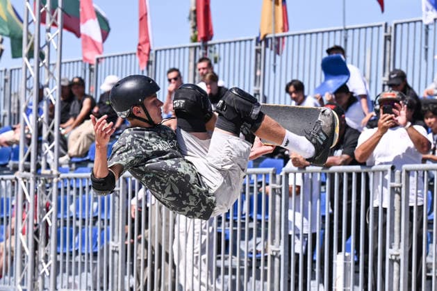 IPA85619680 - Taj WOLFENDEN (AUS) competes in the men s quarterfinals of the 2026 WST World Cup Rome at Ostia Park on June 12, 2026, in Rome, Italy.  Copyright: xDomenicoxCippitelli IPAxSportx xx 85619680