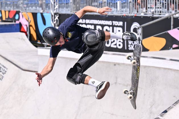 IPA85619690 - Peio GONZALEZ (ESP) competes in the men s quarterfinals of the WST World Cup Rome 2026 at Ostia Park on June 12, 2026, in Rome, Italy.  Copyright: xDomenicoxCippitelli IPAxSportx xx 85619690