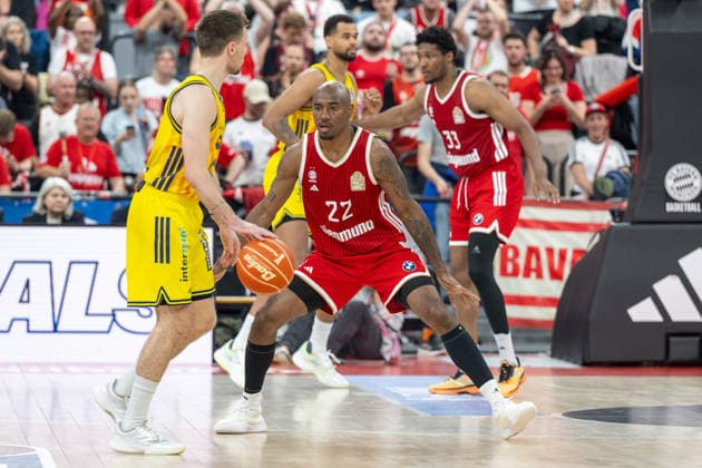 Isiaha Mike 22 (FC Bayern Basketball), FC Bayern Basketball vs. Alba Berlin, BBL, Finale 1, 12.06.2026 Muenchen Bayern Deutschland