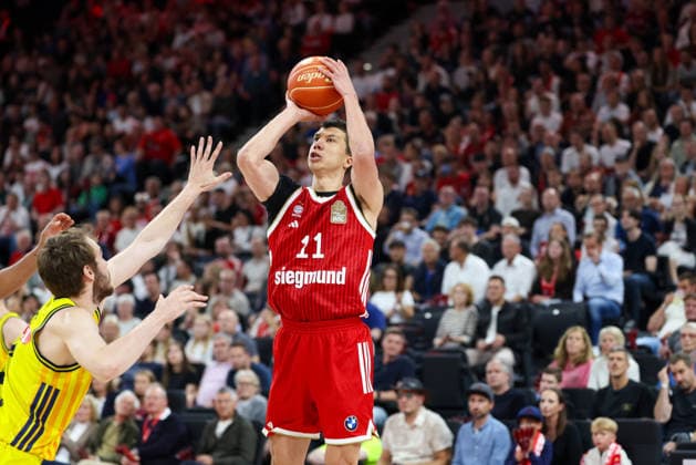 Vladimir Lucic (FC Bayern Basketball, 11), GER, FC Bayern Basketball vs. Alba Berlin, Basketball, easycredit Basketball Bundesliga, Playoffs, Finale, Spiel 1, Saison 2025 2026, 12.06.2026, GER, FC Bayern Basketball vs. Alba Berlin, Basketball, easycredit Basketball Bundesliga, Playoffs, Finale, Spiel 1, Saison 2025 2026, 12.06.2026 Muenchen