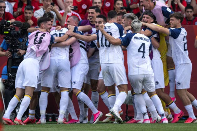 Gc Toronto (Canada) 12 06 2026 - Mondiali di Calcio 2026 Canada-Bosnia Herzegovina foto Giacomo Cosua Image nella foto: esultanza gol Jovo Lukic 