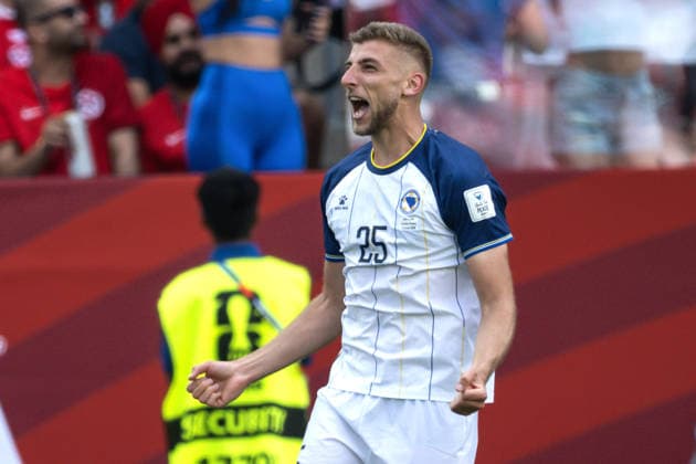 Gc Toronto (Canada) 12 06 2026 - Mondiali di Calcio 2026 Canada-Bosnia Herzegovina foto Giacomo Cosua Image nella foto: esultanza gol Jovo Lukic 