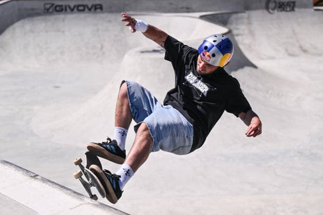 OTHER - Skating - WST Rome - Ostia Park 2026 Photo by IPA ABACAPRESS.COM85619304 - Alex SORGENTE (ITA) competes in the men s quarterfinals of the 2026 WST World Cup Rome at Ostia Park on June 12, 2026, in Rome, Italy. Roma Italy  Copyright: xIPAxSport ABACAx