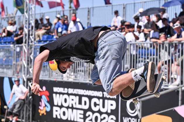 OTHER - Skating - WST Rome - Ostia Park 2026 Photo by IPA ABACAPRESS.COM85619270 - Alex SORGENTE (ITA) competes in the men s quarterfinals of the 2026 WST World Cup Rome at Ostia Park on June 12, 2026, in Rome, Italy. Roma Italy  Copyright: xIPAxSport ABACAx